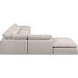 Meridian Furniture Comfy Beige Linen Textured Fabric 6-Pc. Modular Sectional