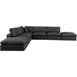 Meridian Furniture Comfy Black Vegan Leather 7-Pc. Modular Sectional