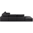Meridian Furniture Comfy Black Vegan Leather 7-Pc. Modular Sectional