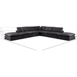 Meridian Furniture Comfy Black Vegan Leather 7-Pc. Modular Sectional