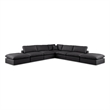 Meridian Furniture Comfy Black Vegan Leather 7-Pc. Modular Sectional