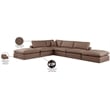 Meridian Furniture Comfy Brown Vegan Leather 6-Pc. Modular Sectional