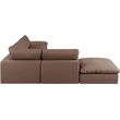 Meridian Furniture Comfy Brown Vegan Leather 6-Pc. Modular Sectional
