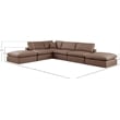 Meridian Furniture Comfy Brown Vegan Leather 6-Pc. Modular Sectional