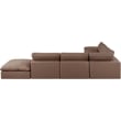 Meridian Furniture Comfy Brown Vegan Leather 7-Pc. Modular Sectional