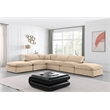 Meridian Furniture Comfy Beige Velvet 6-Pc. Modular Sectional