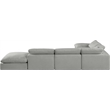 Meridian Furniture Comfy Grey Linen Textured Fabric 6-Pc. Modular Sectional