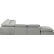 Meridian Furniture Comfy Grey Linen Textured Fabric 7-Pc. Modular Sectional