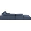 Meridian Furniture Comfy Navy Linen Textured Fabric 6-Pc. Modular Sectional