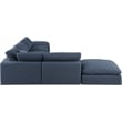 Meridian Furniture Comfy Navy Linen Textured Fabric 6-Pc. Modular Sectional