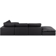 Meridian Furniture Comfy Black Vegan Leather 6-Pc. Modular Sectional