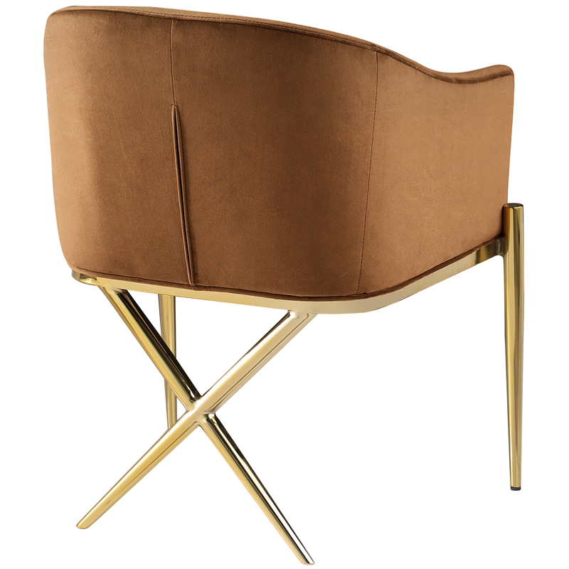 Meridian Furniture Xavier Saddle Velvet Dining Chair