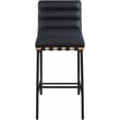 Meridian Furniture Burke Black Vegan Leather Bar Stool