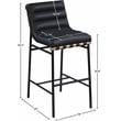 Meridian Furniture Burke Black Vegan Leather Bar Stool
