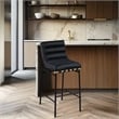 Meridian Furniture Burke Black Vegan Leather Bar Stool