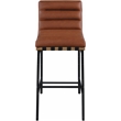 Meridian Furniture Burke Cognac Vegan Leather Bar Stool