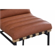 Meridian Furniture Burke Cognac Vegan Leather Bar Stool