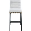 Meridian Furniture Burke Cream Boucle Fabric Bar Stool