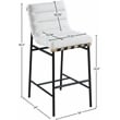 Meridian Furniture Burke Cream Boucle Fabric Bar Stool