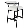 Meridian Furniture Stryker Cream Boucle Fabric / Vegan Leather Stool (Set of 2)