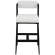 Meridian Furniture Stryker Cream Boucle Fabric / Vegan Leather Stool (Set of 2)