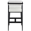 Meridian Furniture Stryker Cream Boucle Fabric / Vegan Leather Stool (Set of 2)
