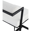 Meridian Furniture Stryker Cream Boucle Fabric / Vegan Leather Stool (Set of 2)