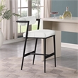 Meridian Furniture Stryker Cream Boucle Fabric / Vegan Leather Stool (Set of 2)