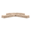 Meridian Furniture Comfy Beige Velvet 7-Pc. Modular Sectional