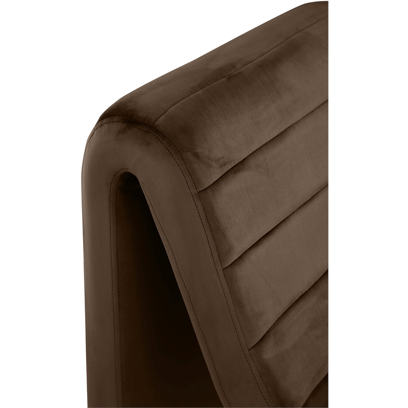 Meridian Furniture Ivy Brown Velvet Accent Chair