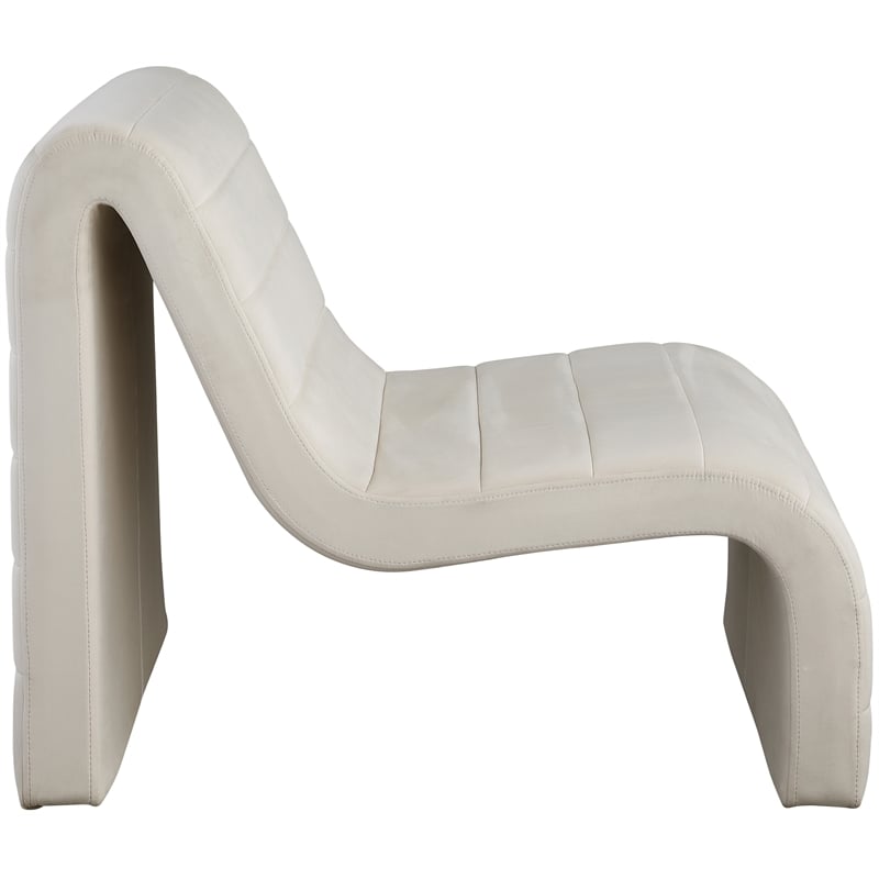 Meridian Furniture Ivy Cream Velvet Accent Chair