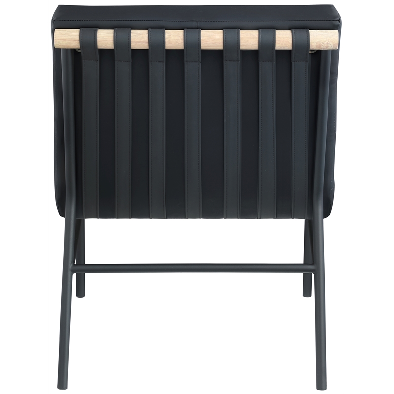 Meridian Furniture Burke Black Vegan Leather Accent Chair