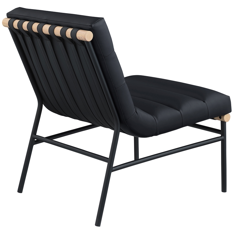 Meridian Furniture Burke Black Vegan Leather Accent Chair