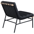 Meridian Furniture Burke Black Vegan Leather Accent Chair