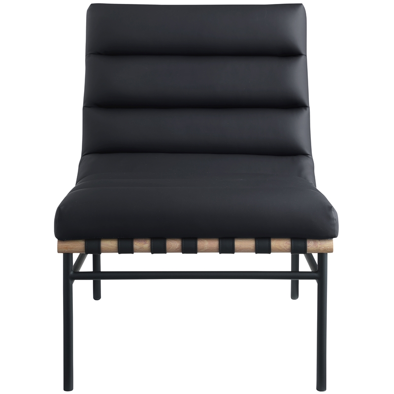 Meridian Furniture Burke Black Vegan Leather Accent Chair