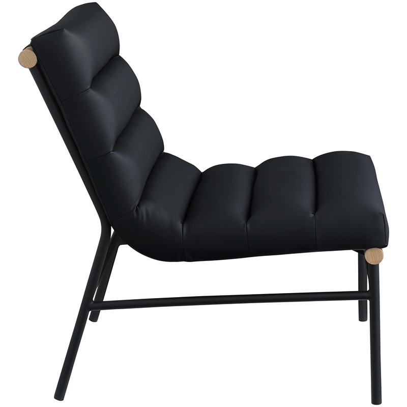 Meridian Furniture Burke Black Vegan Leather Accent Chair