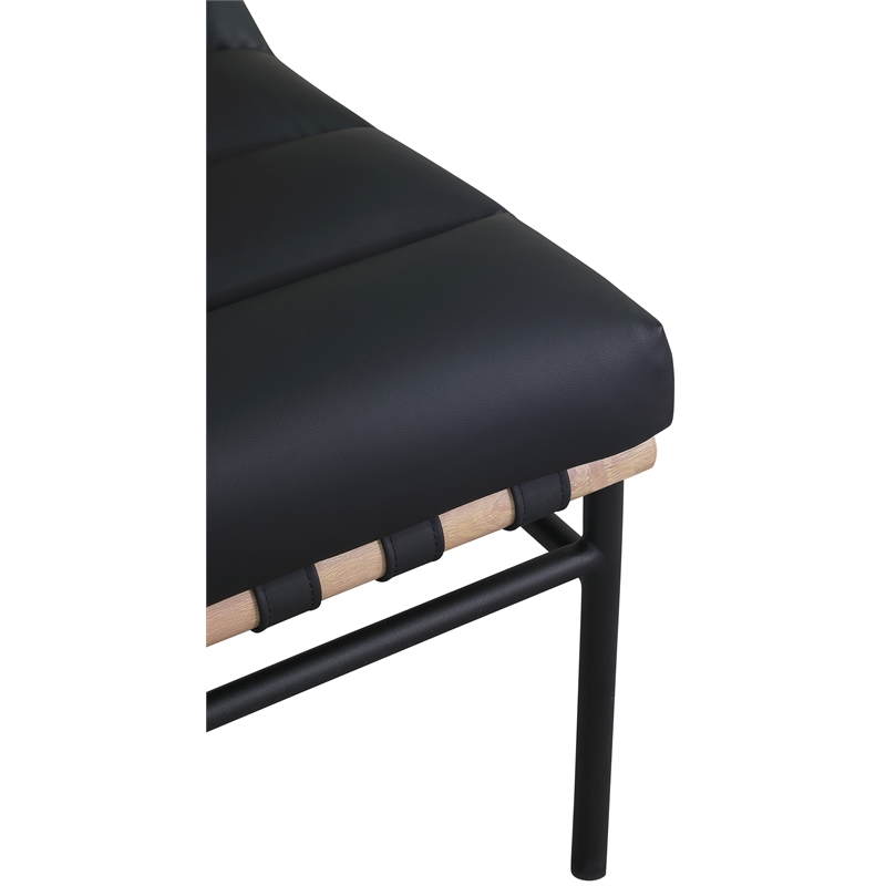 Meridian Furniture Burke Black Vegan Leather Accent Chair