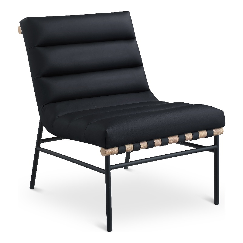 Meridian Furniture Burke Black Vegan Leather Accent Chair