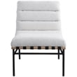 Meridian Furniture Burke Cream Boucle Fabric Accent Chair