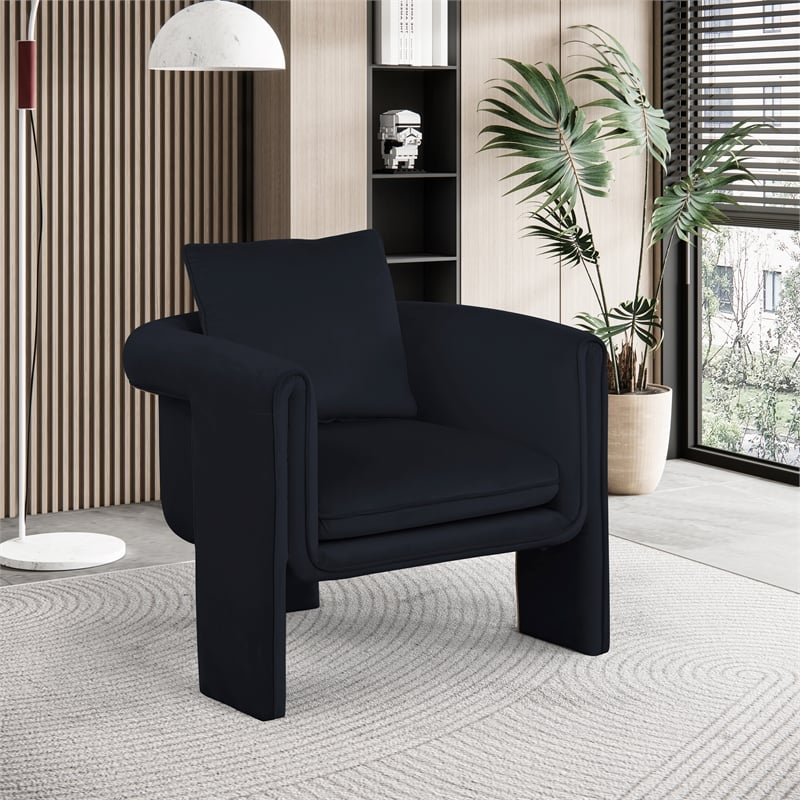 Meridian Furniture Sloan Black Velvet Accent Chair