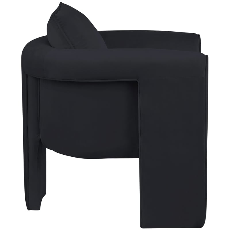 Meridian Furniture Sloan Black Velvet Accent Chair