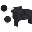 Meridian Furniture Sloan Black Velvet Accent Chair