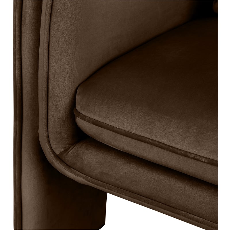 Meridian Furniture Sloan Brown Velvet Accent Chair