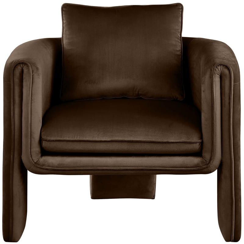 Meridian Furniture Sloan Brown Velvet Accent Chair