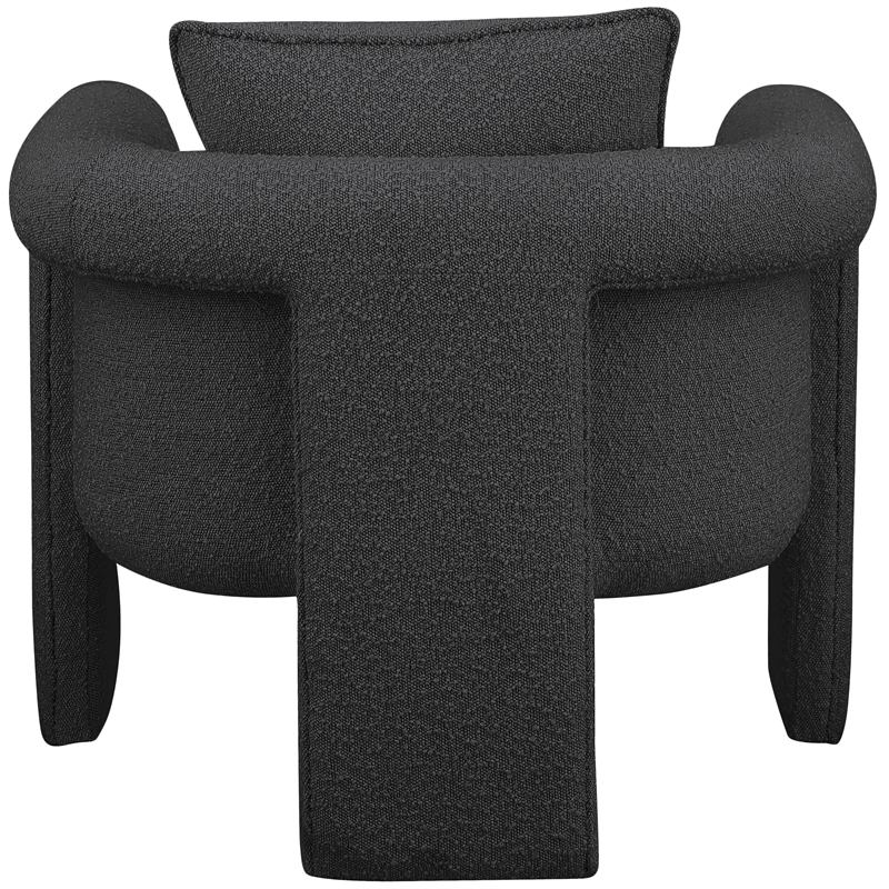 Meridian Furniture Stylus Black Boucle Fabric Accent Chair