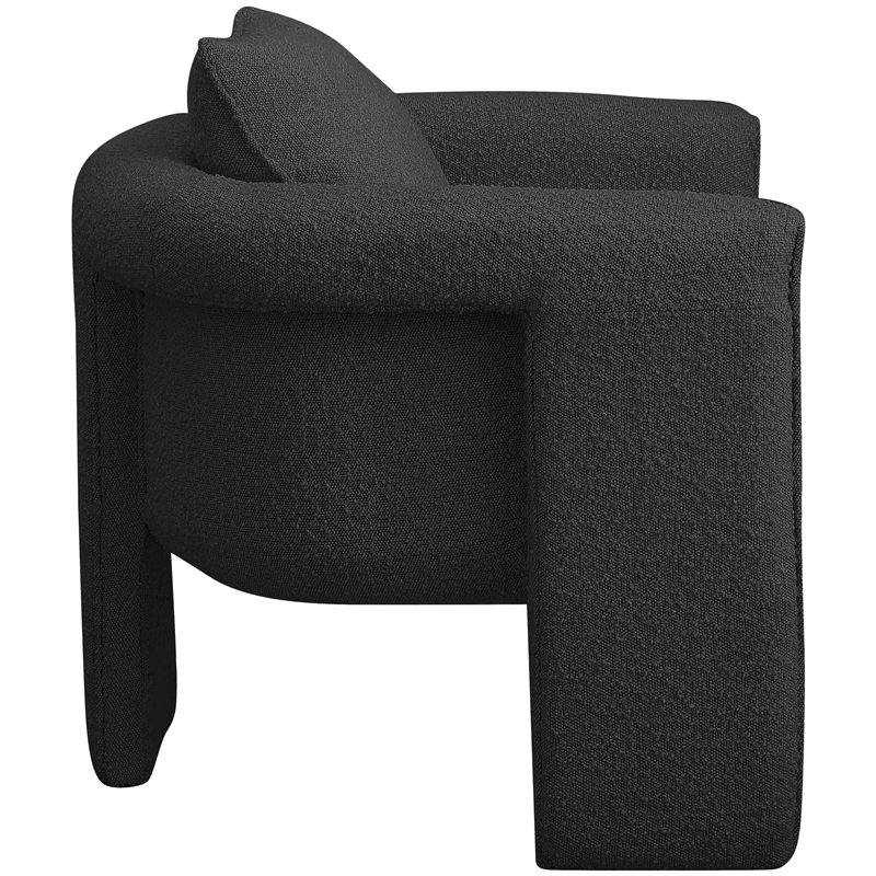 Meridian Furniture Stylus Black Boucle Fabric Accent Chair