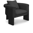 Meridian Furniture Stylus Black Boucle Fabric Accent Chair