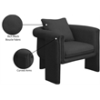 Meridian Furniture Stylus Black Boucle Fabric Accent Chair