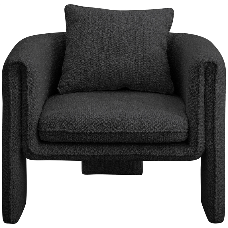 Meridian Furniture Stylus Black Boucle Fabric Accent Chair