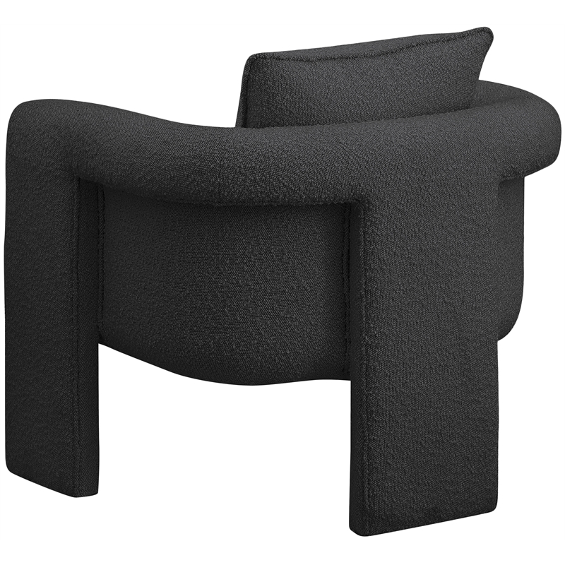 Meridian Furniture Stylus Black Boucle Fabric Accent Chair